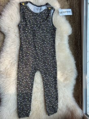 Misha And Puff | snap bodysuit carbon-periwinkle mini floral